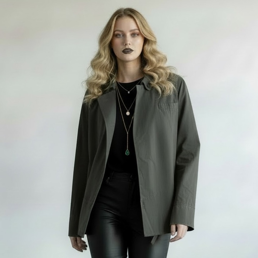 Fremont Apparel Co Los Angeles Vintage Gray Moody Utility Jacket Women’s Size L